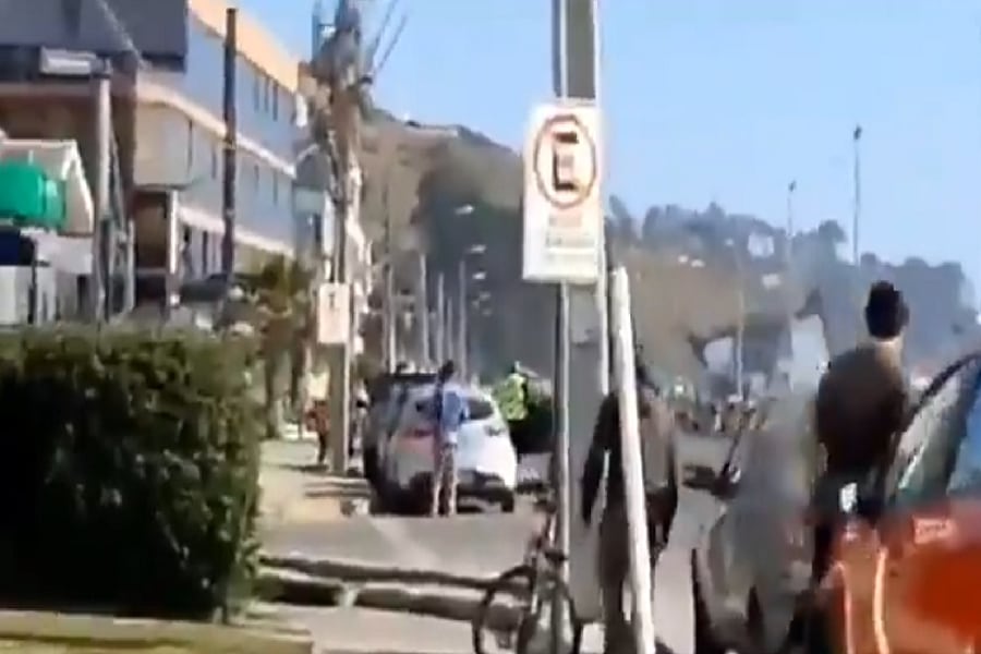 Hombre dispara contra manifestantes en Reñaca