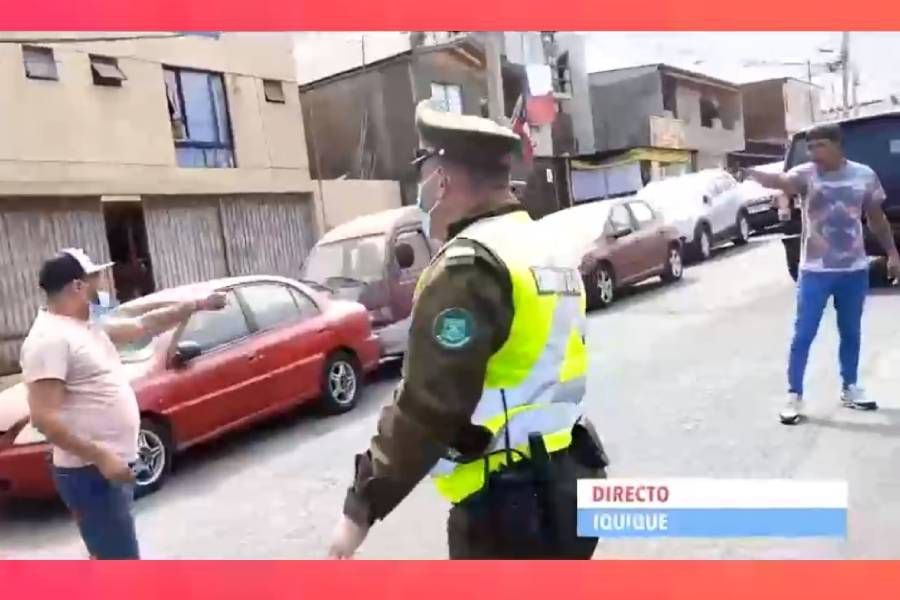 "Te pillo y te saco la conch...": registran violenta discusión en vivo entre vecino de Iquique y migrante