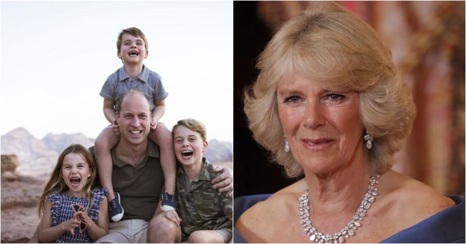 William, sus hijos y Camilla.