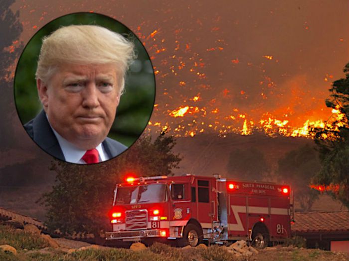 Lluvia de críticas a Trump por polémicos dichos sobre incendio de California