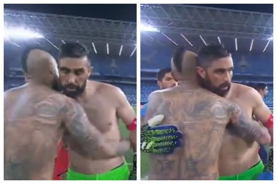 "Lo mejor del final": Arturo Vidal y Claudio Bravo se abrazaron y causaron furor en la web