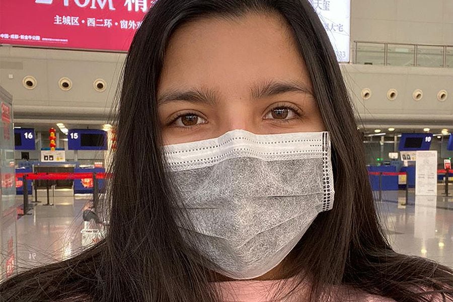 Chilena quedó atrapada en aeropuerto chino por coronavirus