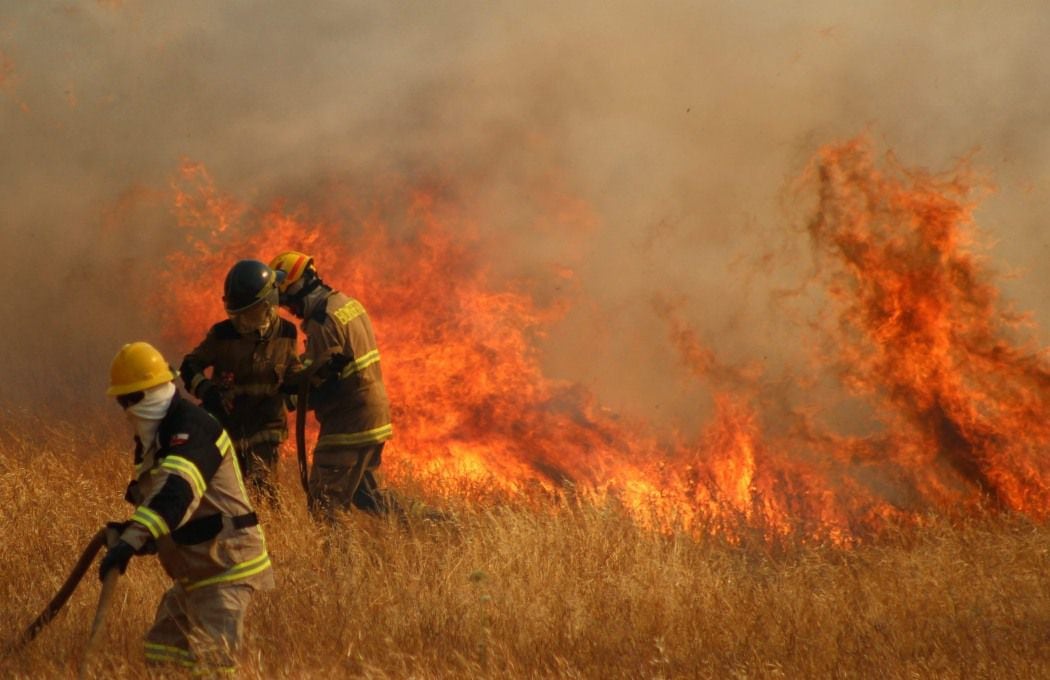 Incendio en Quillón.