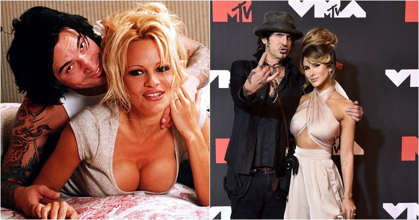 Tommy Lee y Pamela Anderson. Tommy Lee y Brittany Furlan.