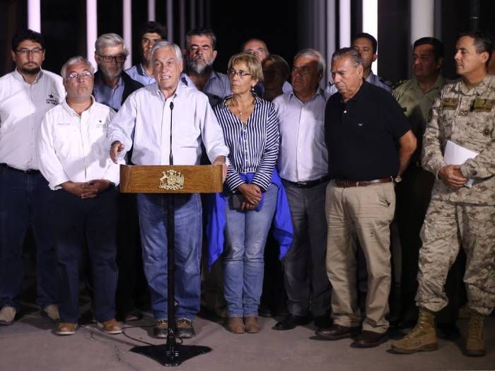 Piñera por fuertes lluvias en el norte: "Esto no ocurría hace 80 años"