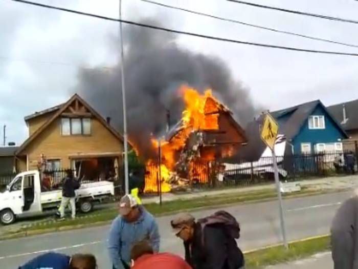 El impactante video tras caída de avioneta en Puerto Montt