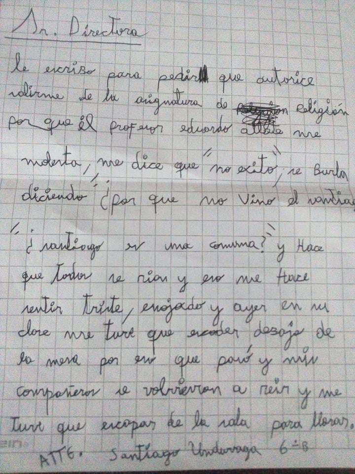 Profesor acusado de bullying fue suspendido de sus funciones