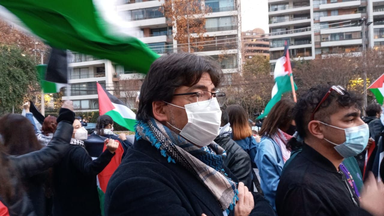 Daniel Jadue presente: Comunidad Palestina en Chile se manifiesta en contra de la violencia