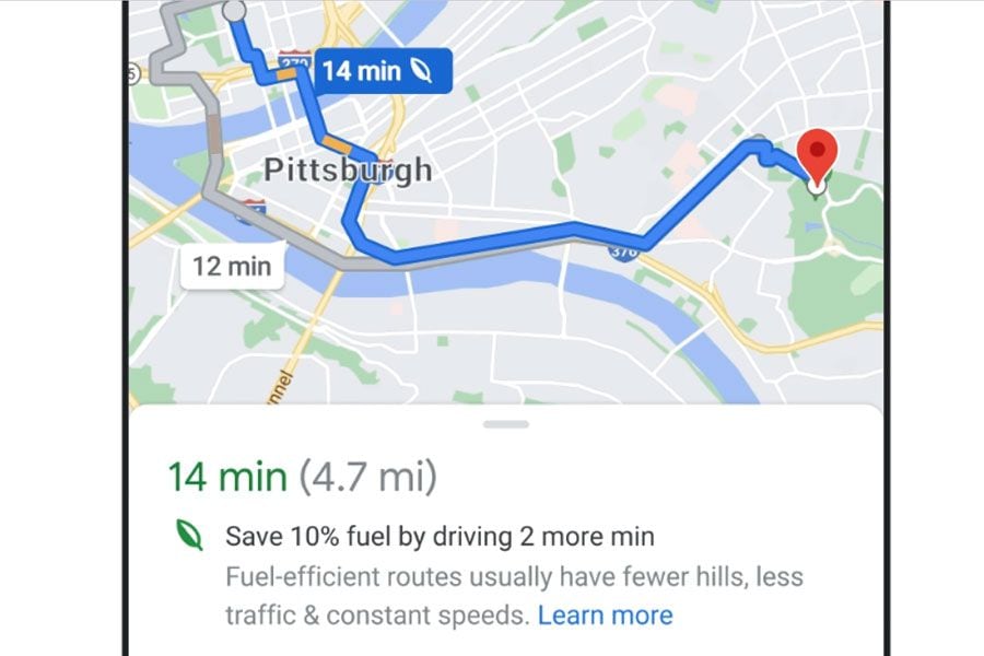 Googe Maps ahora te recomendará por defecto a la ruta menos contaminante