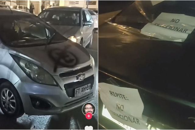 ecinos furia con conductores que no respetaban cartel de “no estacionar” en Antofagasta