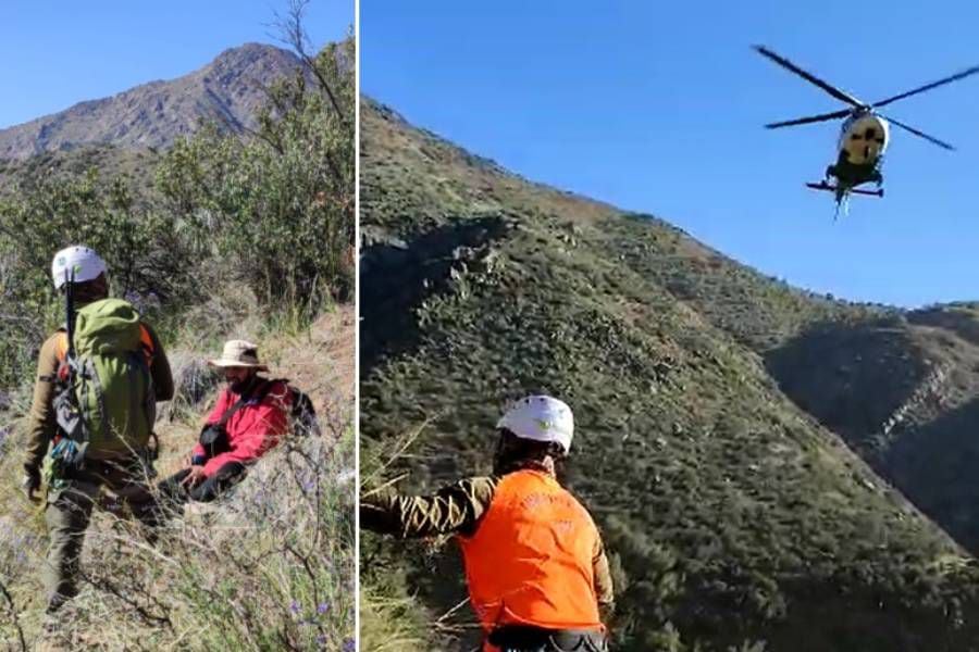 Carabineros confirma rescate de joven desde cerro Panul: sufrió accidente