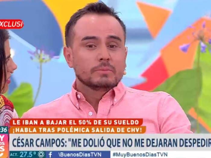 "No dejaron que me despidiera": El llanto en vivo de César Campos tras su salida de CHV