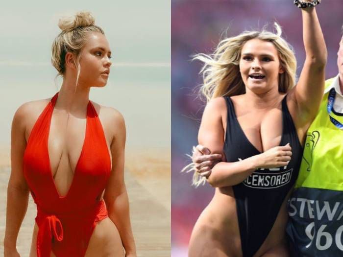 Quién es Kinsey Wolanski, la modelo que irrumpió en la final de la Champions League