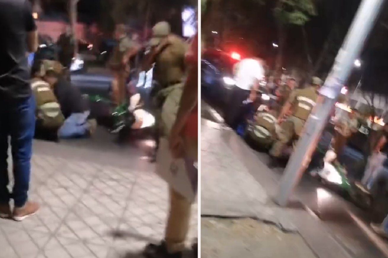 Videos: Carabinero baleado en Santiago