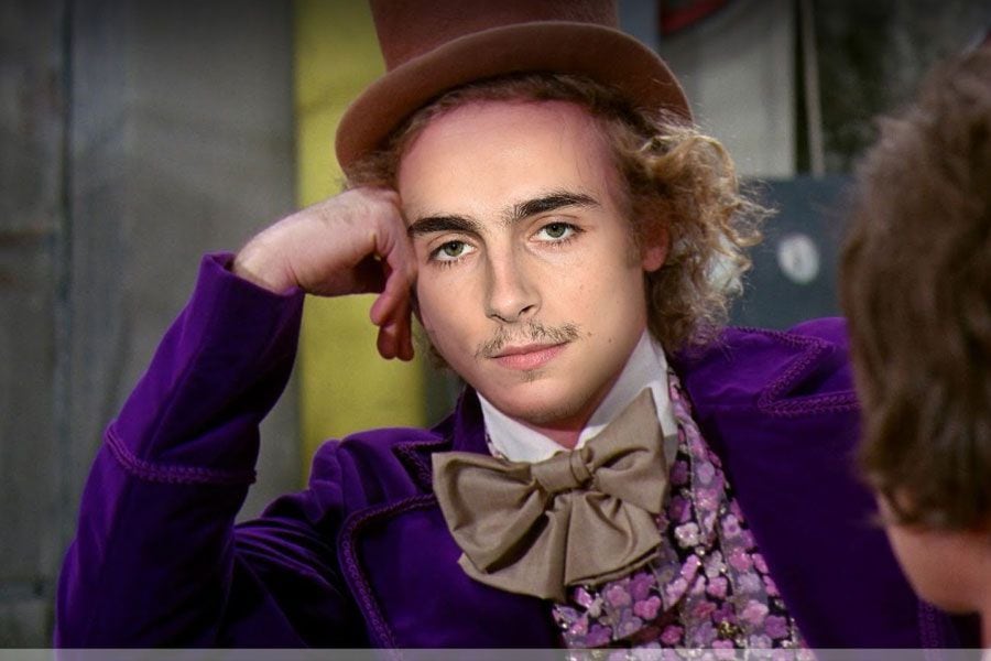 Timothée Chalamet será el nuevo Willy Wonka en el cine