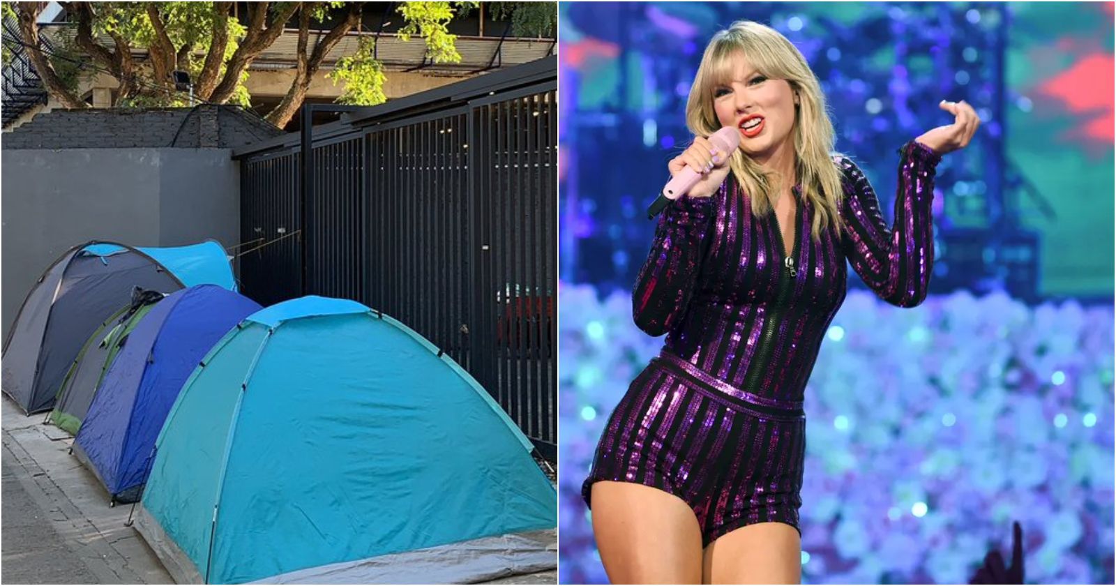 Fanáticas argentinas ya acampan en el estadio para ver a Taylor Swift.