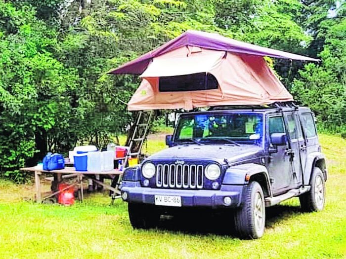 Ahora se puede levantar carpa arriba del auto